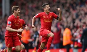 Coutinho dan Gerrard (Foto AVFC.co.uk).