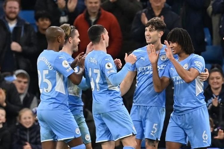 Skuad City (Foto AFP/Paul Ellis).