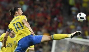 Ibrahimovic striker Timnas Swedia (Foto AFP).
