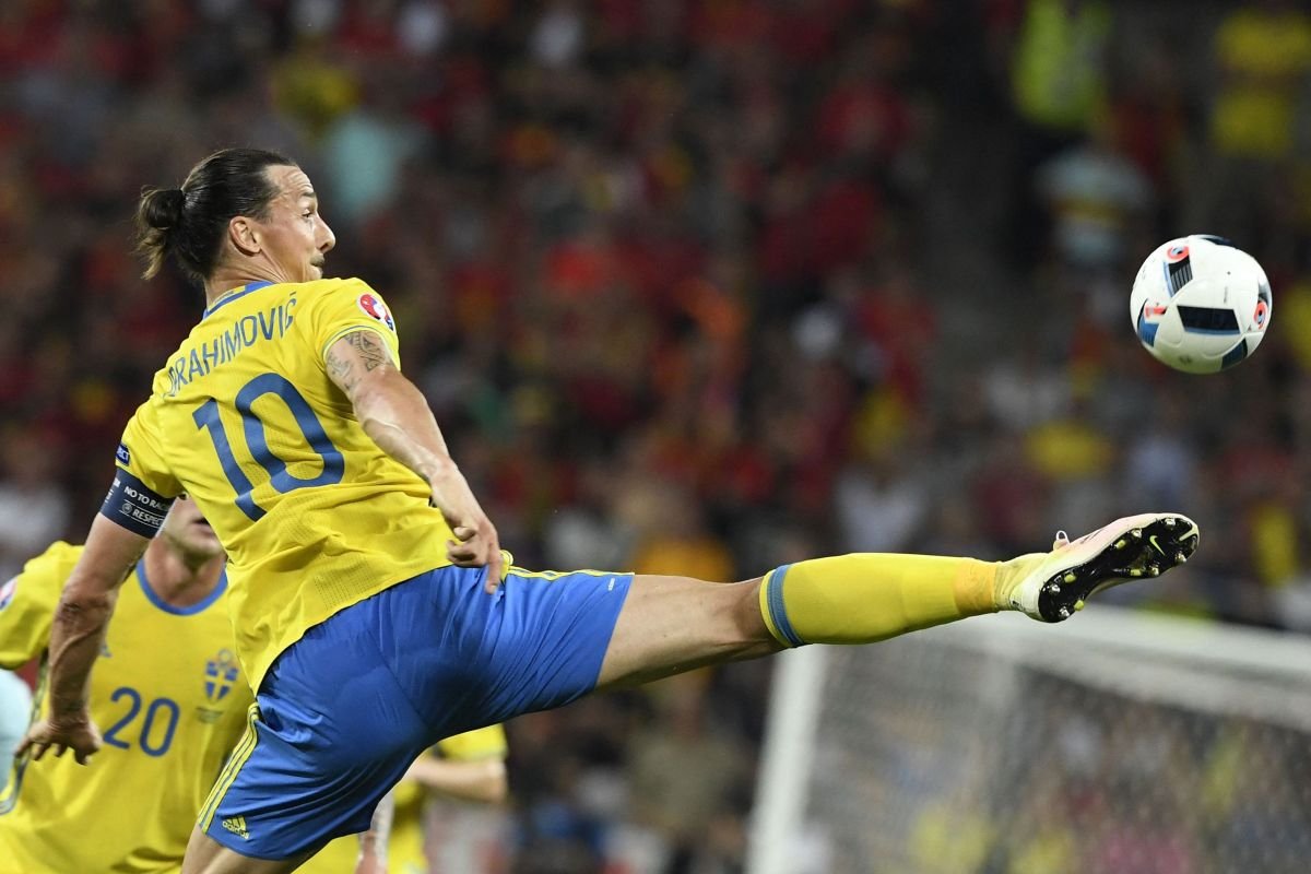 Ibrahimovic striker Timnas Swedia (Foto AFP).