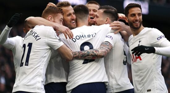 Selebrasi skuad Tottenham Hotspur (Foto Tottenhamhotspur.com).