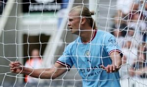 Erling Haaland, pemain Manchester City (Foto REUTERS/Lee Smith).