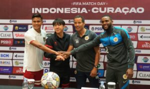 Shin Tae yong pelatih Garuda dalam jumpa pewarta laga Curacao vs Indonesia (Foto PSSI).