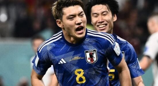 Pemain-Jepang-Ritsu-Doan-menyamakan-kedudukan-1-1-atas-Jerman-AFP-Jewel-Samad-Kompas.