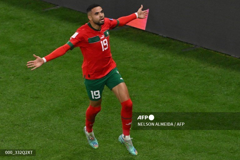 (Youssef En-Nesyri/Pencetak gol kemenangan melawan Portugal Dok: afpforum.com)