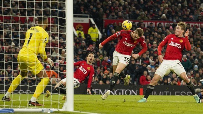 Scott McTominay mencetak gol kemenangan United atas Chelsea Foto AP Dave Thompson