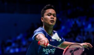 (Anthony Sinisuka Ginting/penentu kemenangan bagi Indonesia Dok: bwfthomasubercups.bwfbadminton.com)